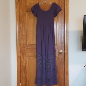 Francesca's Collections Boho Purple Maxi Dress